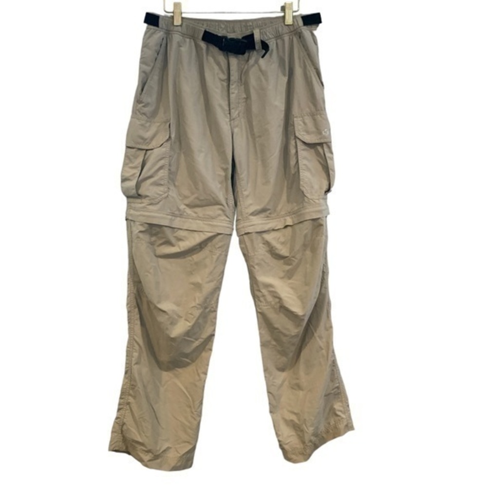 Gander Mountain Tan Nylon Convertible Pants with‎ Belt Size 32